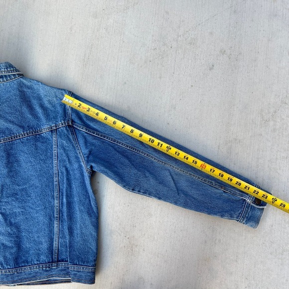 Vintage Bill Blass Jean Jacket Womens XL Blue Denim Deep Indigo 90's - Picture 6 of 6